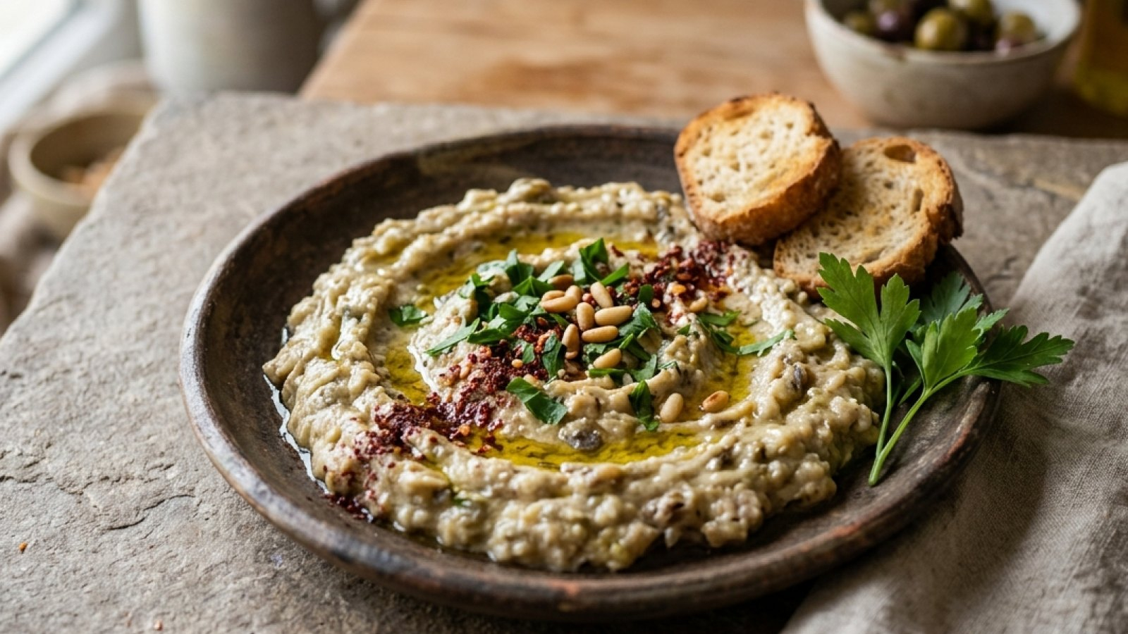Babaganuş (Köz Patlıcan Salatası) (Традиционный средиземноморский рецепт)