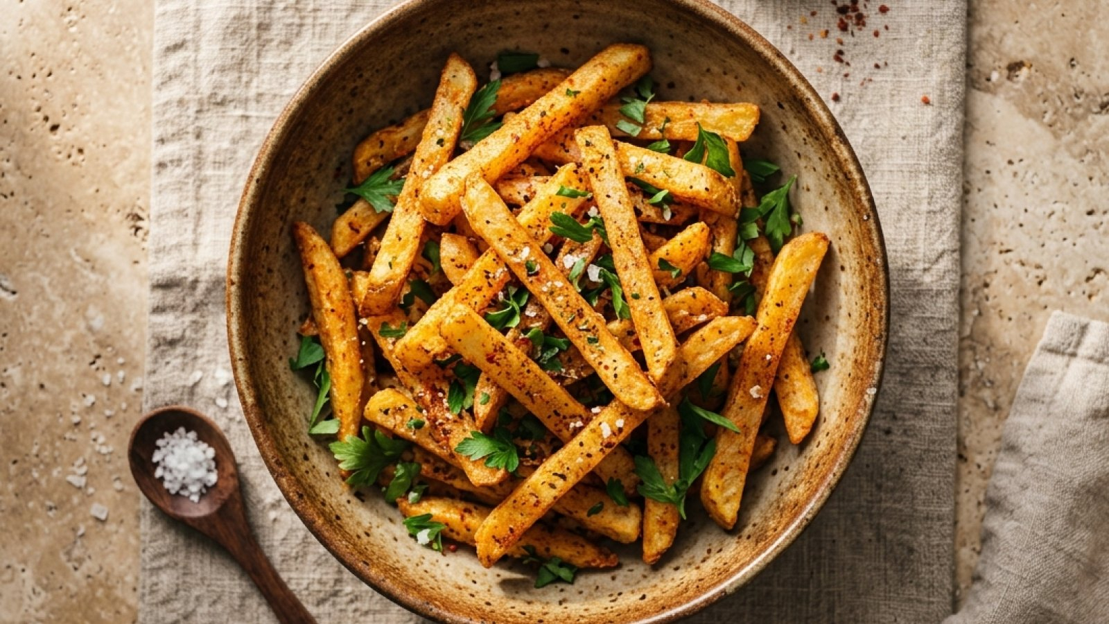 Baharatlı Çıtır Patates Kızartması (Authentic Mediterranean Recipe)