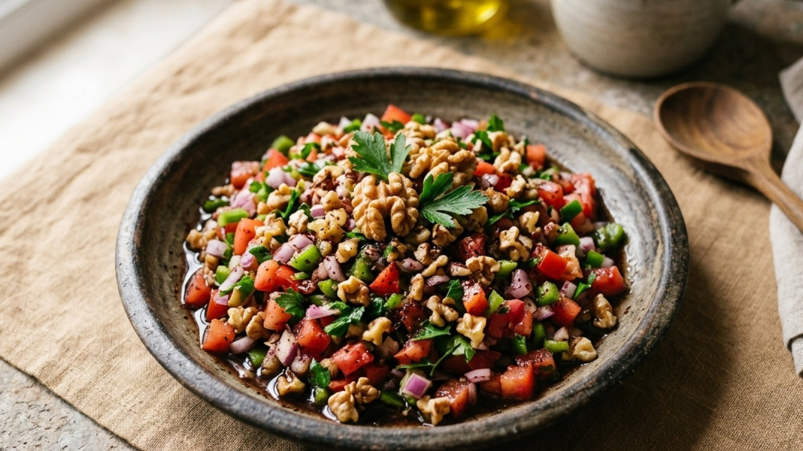 Cevizli Gavurdağı Salatası (Tradycyjny przepis śródziemnomorski)