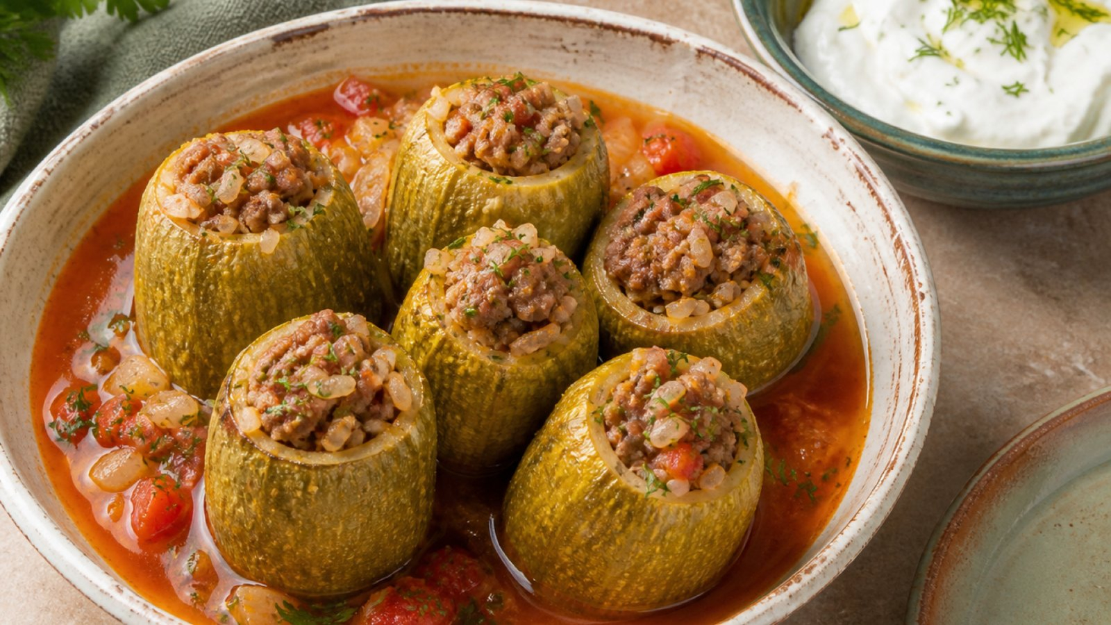 Etli Kabak Dolması (Authentic Mediterranean Recipe)