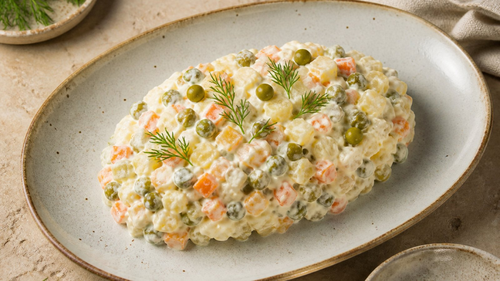 Ev Yapımı Rus Salatası (Tradycyjny przepis śródziemnomorski)