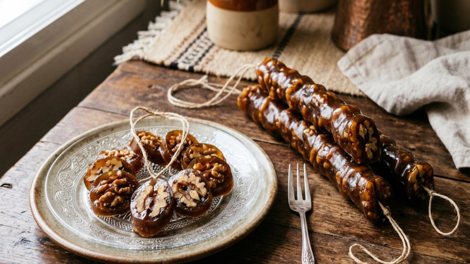 Kıbrıs Macunu (Cevizli Sucuk) (دستور پخت اصیل مدیترانه‌ای)