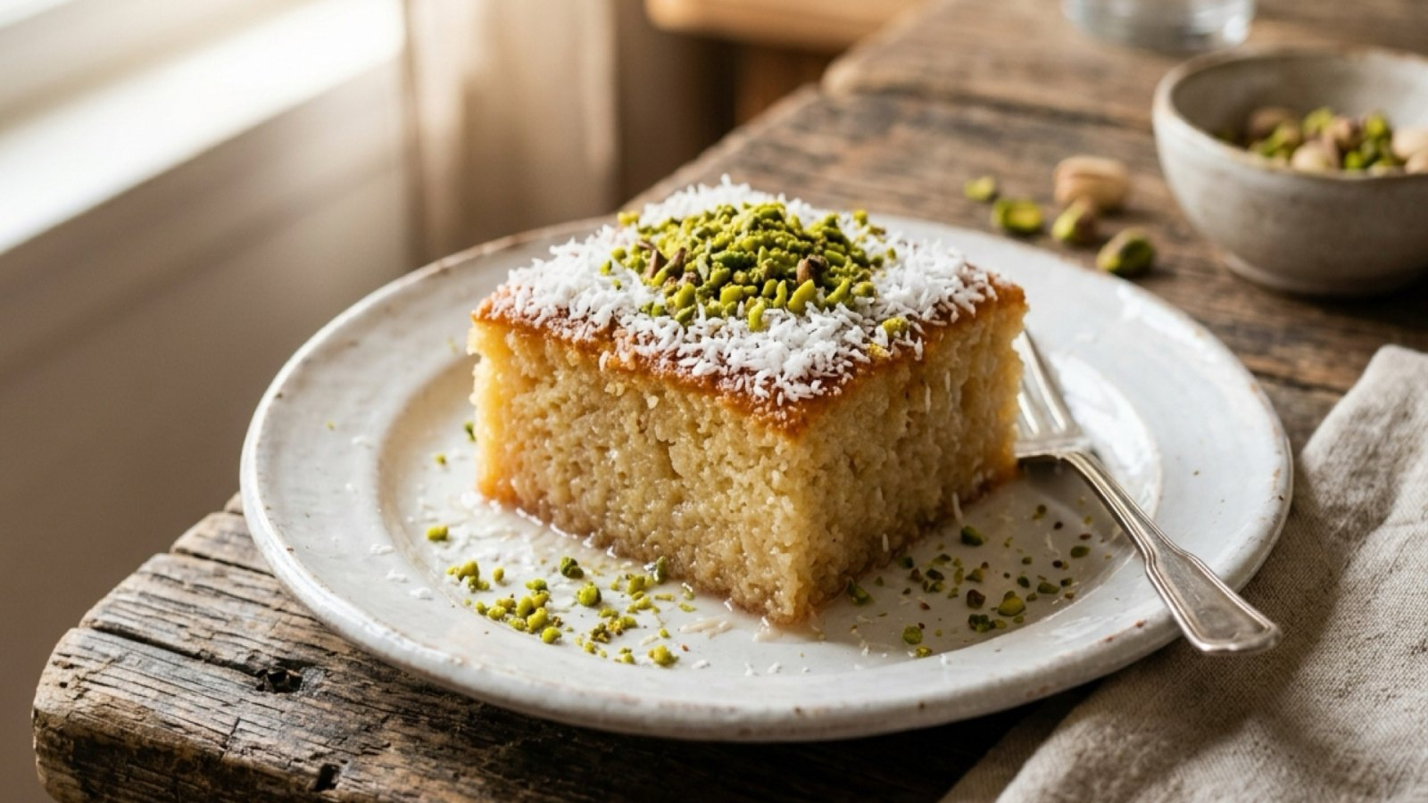 Sütlü Revani (Receita tradicional mediterrânica)