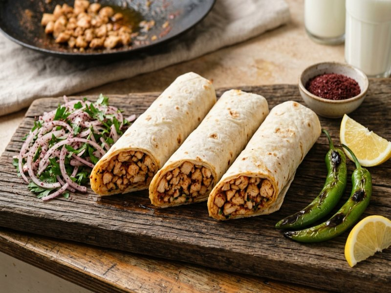 Yapay zekâ ile üretilmiş görsel: Mersin Usulü Tavuk Tantuni servis edilmiş hâlde